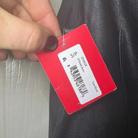 SPANX Leather-Like Sleeveless Sheath Dress Luxe Black / S - Picture 10 of 11